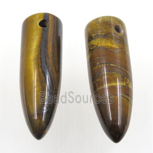 yellow Tiger eye stone bullet pendant