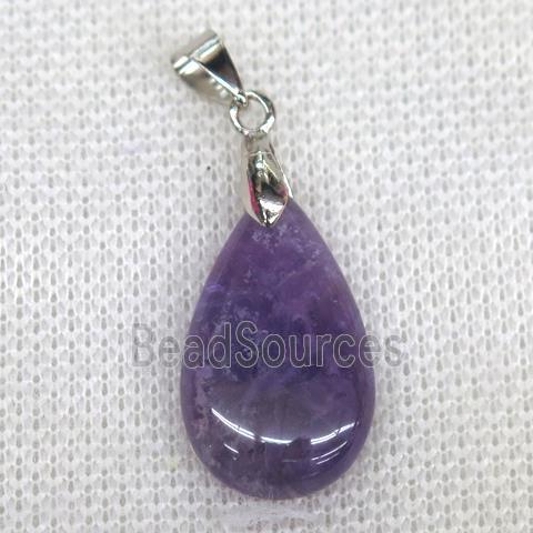 purple Amethyst teardrop pendant