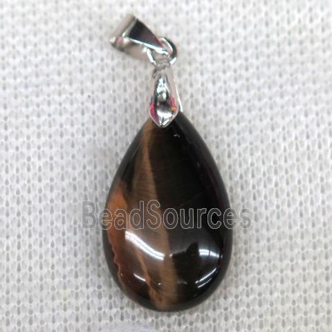 Tiger eye stone teardrop pendant