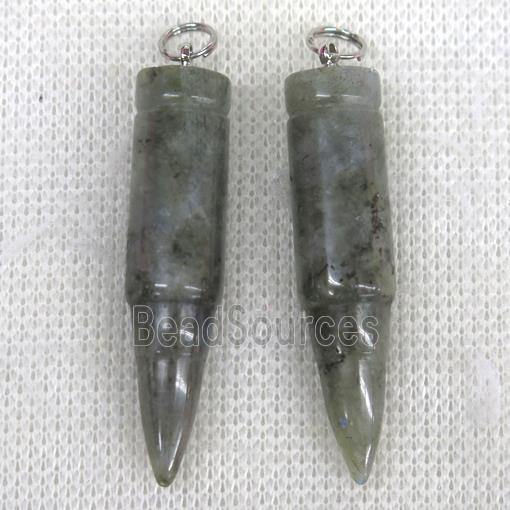 Labradorite bullet pendant