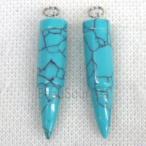 Turquoise bullet pendant