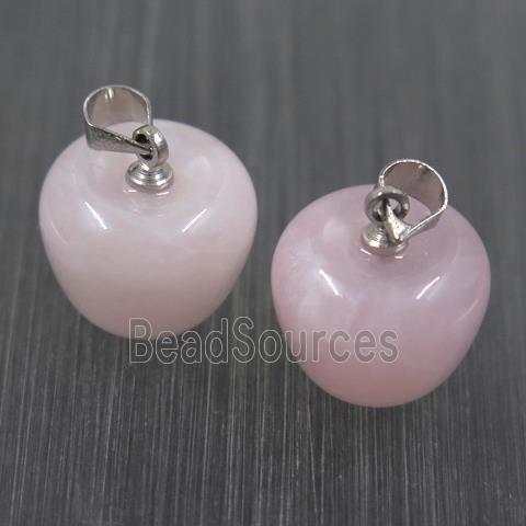 Rose Quartz apple pendant