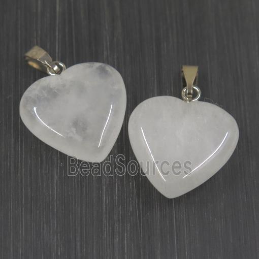 Clear Quartz heart pendant