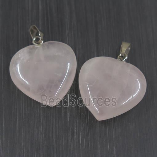 Rose Quartz heart pendant