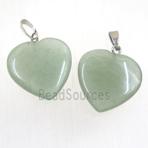 green Aventurine heart pendant