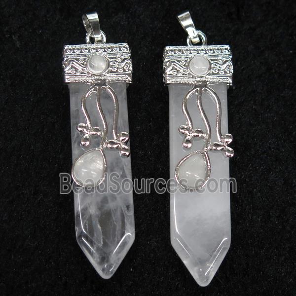 Clear Quartz arrowhead pendant