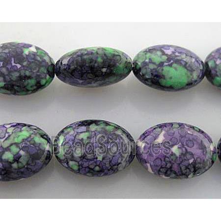 rainforest stone bead, deep-lavender, stability, flat rice