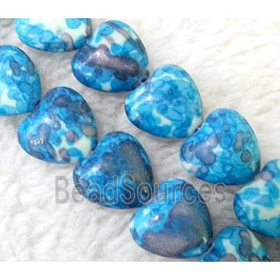 rainforest stone beads, blue, stability, heart