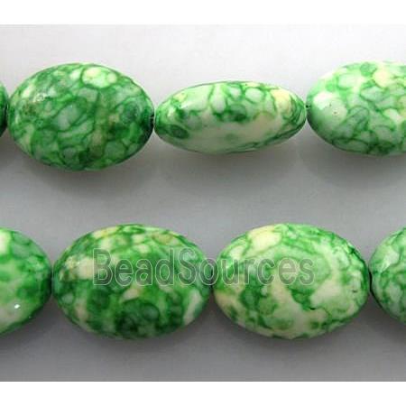 rainforest stone beads, green, stability, flat-rice