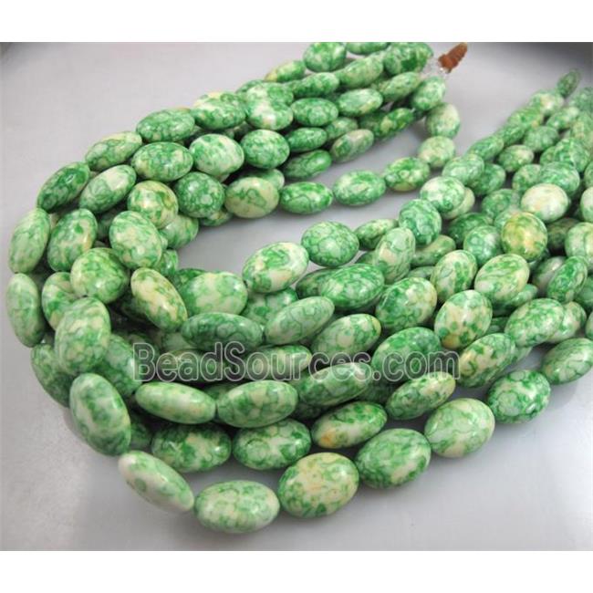 rainforest stone beads, green, stability, flat-rice