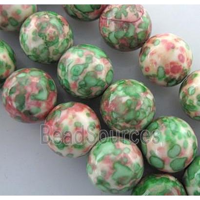 rainforest jasper beads, stability, round, pink