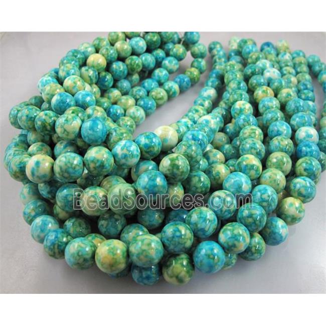 rainforest jasper beads, aqua, stability, round