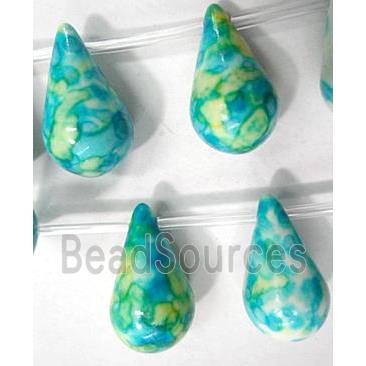 rainforest beads, aqua, stability, teardrop