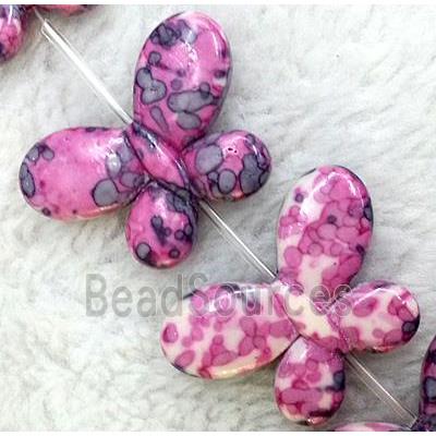 Rain colored stone bead, stability, butterfly