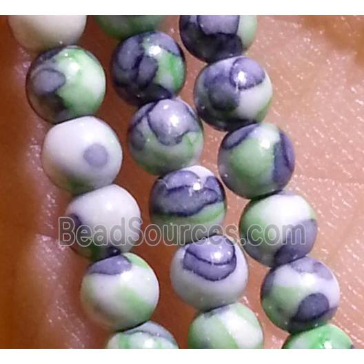 round Rainforest Stone beads, colorful, stability