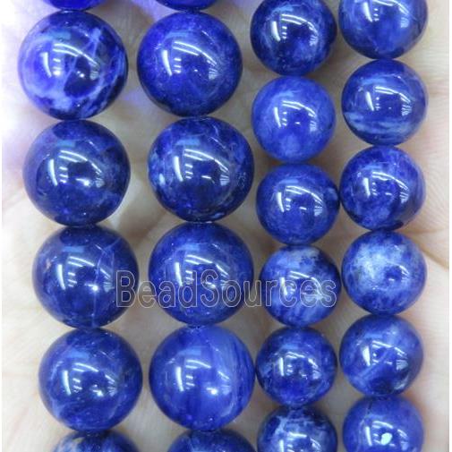 round Lapis Lazuli beads, blue