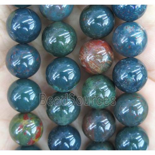 round Chook BloodStone beads