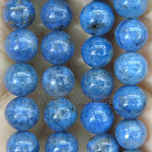 blue Demin Lapis Beads, round