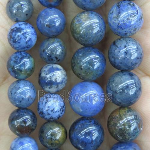 blue Sunset Dumortierite Beads, round