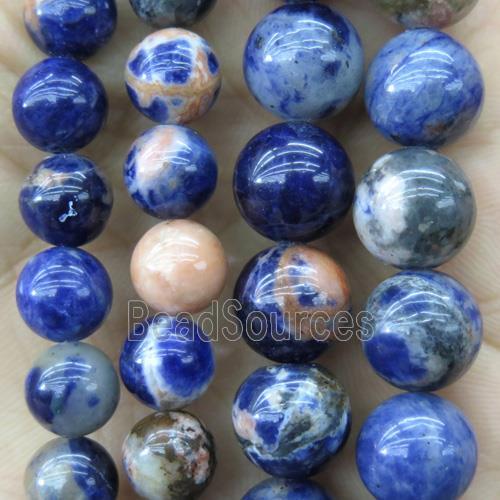 round orange sodalite beads