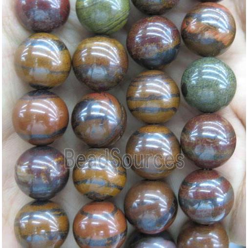 round Red Tiger Iron beads