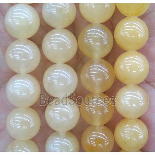 round Yellow Jade beads