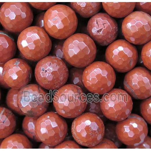 Red Jasper Beads, faceted round