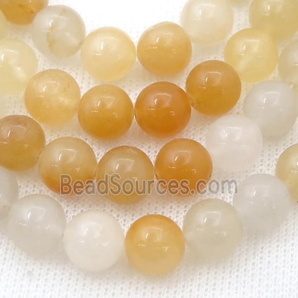 yellow aventurine bead, round