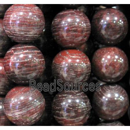 red stripe agate beads, round