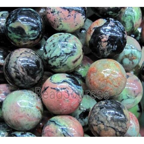 natural Chrysotine bead, round, pink