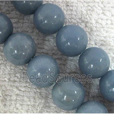 round Angelite Beads, grey-blue