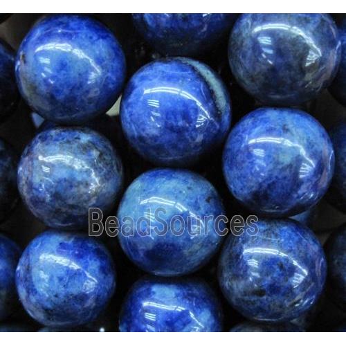 brazilian sodalite beads, round, blue