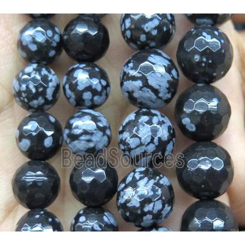 Snowflake Jasper Beads, faceted round