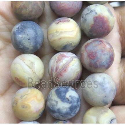 round matte Crazy Agate Beads