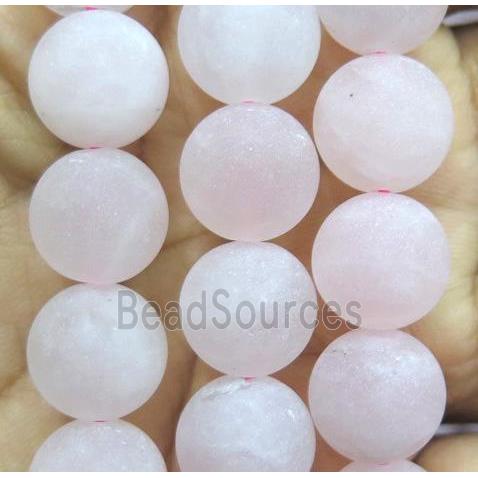 round matte Rose Quartz Beads