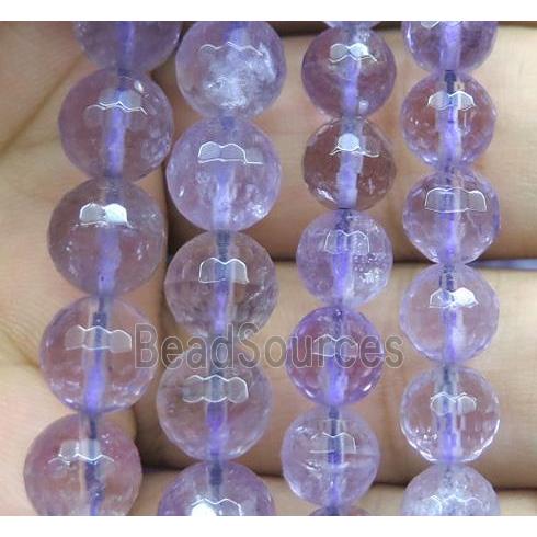 faceted round Amehtyst beads