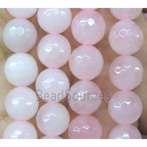 faceted round Rose Quartz Beads