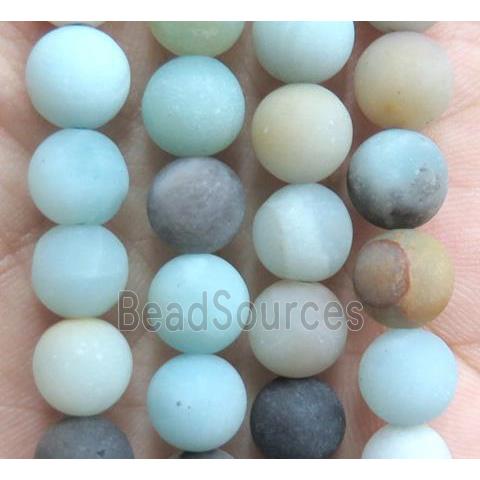 round matte Amazonite beads