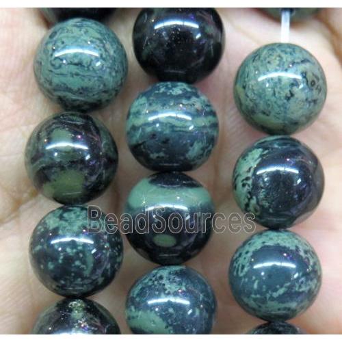 round green Rhyolitebead beads