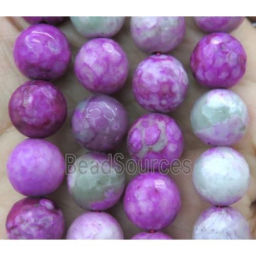 faceted round purple Sugilite beads, dye