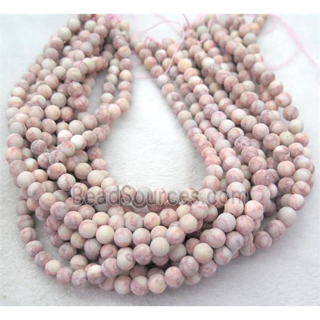 round matte Red Silk Jasper Beads