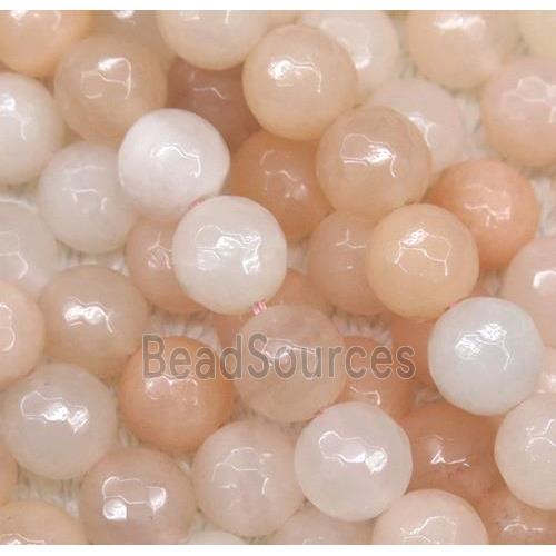 faceted round Pink Aventurine Beads