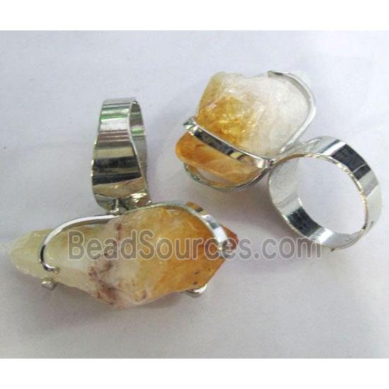 yellow citrine ring