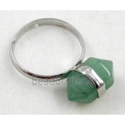 green aventurine ring, bullet