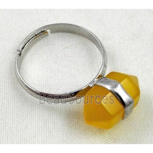 yellow jade ring, bullet