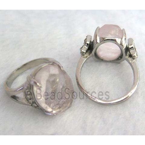 clear quartz ring, freeform