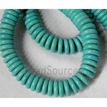 green synthetic Turquoise Beads, heishi