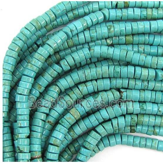 blue synthetic Turquoise heishi beads