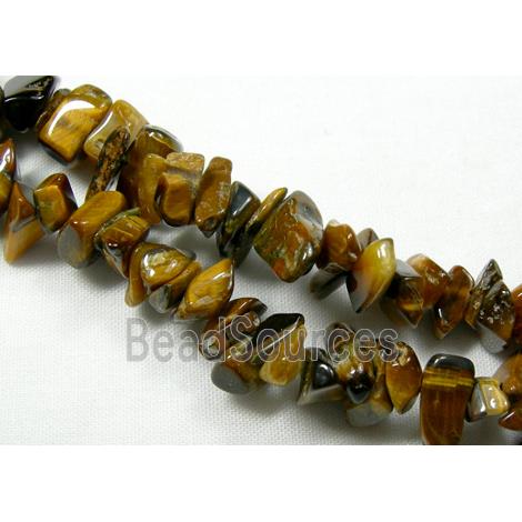 Tiger Eye Stone Chip Beads