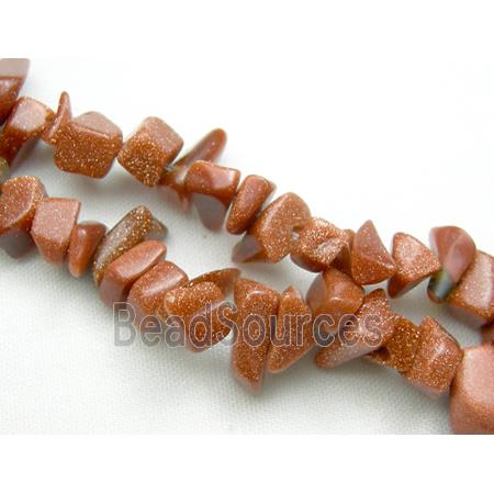 gold sandStone Chip Beads